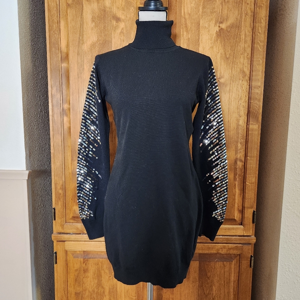 80 PARK Back Turtleneck Sweaterdress | M